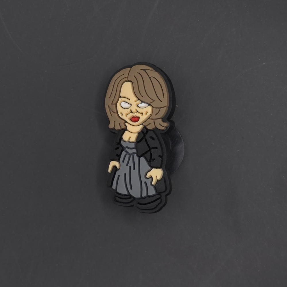 (5/$15) Tiffany Chucky Bride Croc Charm